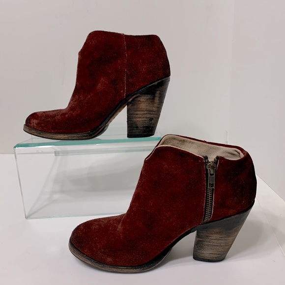 FREEBIRD Detroit red wine suede bootie - Picture 7 of 16